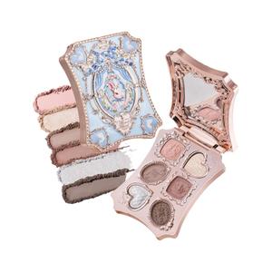 Flower Knows Bunny Garden 6-Color Makeup Palette,Soft Pink Face Makeup with 4 Matte + 2 Shimmer Shades,Blendable & Smooth,Cute Make Up Gift,0.23 oz(01 White Bunny)
