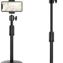 Webcam Stand for Desk, 18 Inch Webcam Tripod Camera Stand with Phone Holder Desktop Webcam Mount for Logitech Webcam C920 C922 C925e C922x C930e C930 C615 and BRIO