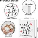 2 x Cards and Gifts Sign for Wedding - Cards and Gifts Wooden Sign Wedding Reception and Event Party Table Decor - 5 X 5 Inches