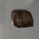 SEVENCOLORS Short Mixed Brown Wigs for White Women Natural Layered Short Wigs with Bangs Synthetic Hair Wig with Blonde Highlights