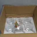 6 Pack 12 oz Christmas Tree Xmas Coffee Mugs Glass Cups Gifts Bulk Holiday Clear Drinking Glasses with Handle for Christmas Party Supplies Decorations, Microwave Safe