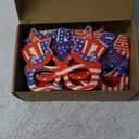 4th of July Accessories Patriotic Party Accessories 6 Fourth of July Headband Head Boppers 12 Bead Necklaces 6 Felt Glasses 50 Tattoos Women Men Kids Boys Girls Party Favor Supplies