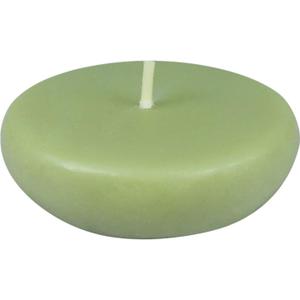 Zest Candle 24-Piece Floating Candles, 2.25-Inch, Sage Green