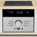 Bluetooth Stereo System for Home with CD Player, Vintage Wooden Hi-Fi Music System with Bluetooth, FM Radio, AUX & USB Input, Remote Control, Compact Radio & Stereo