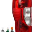 Tail Light Compatible with 2020 2021 2022 Ford F250 F350 Super Duty Halogen Type w/o Blind Spot Outer Taillight Rear Turn Signal Brake Lamp Assembly Replace OEM #LC3Z13405C FO2800278