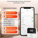 PILSAMAS WiFi Caregiver Page Wireless Call Button System - 1 Lanyard + 1 Wristband Emergency Button, No Monthly Fee, APP Alert, Custom Name/Tones, Fall Alert Devices for Elderly at Home, Nursing Care