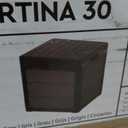 Keter Cortina 30 Gallon Resin Outdoor Storage Box and Patio Side Table for Pool and Garden Accessories, Graphite