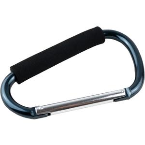 Coghlan's Large Carabiner Carry Handle - Durable Large Aluminum Clip for Hanging, Carrying Bags and Outdoor Gear for Camping, Hiking, Travel, with Foam Handle Wrap, 100 lbs Load Capacity (Evening Green)