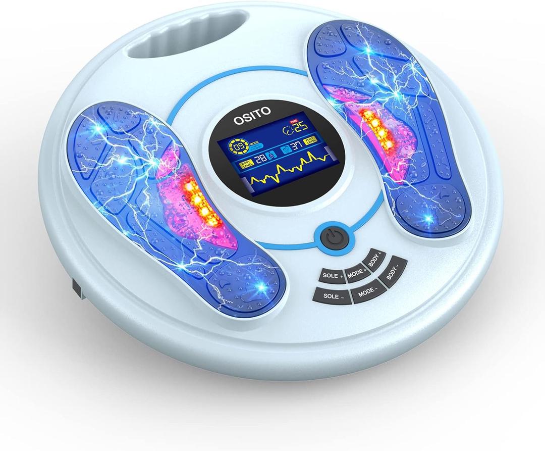 OSITO EMS & TENS Foot Circulation Devices- Electric Foot Circulation Promoter - FSA or HSA Eligible, Boosting Circulation, Alleviate Pain and Aching Feet, Legs and Ankles (Grey)