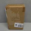 SOFFEE DESIGN One-Piece Tabletop Clock Arched Frame Without Scale Modern Minimalist Design, Desk Clock Battery Operated Non Ticking for Office Bedroom Living Room, Black