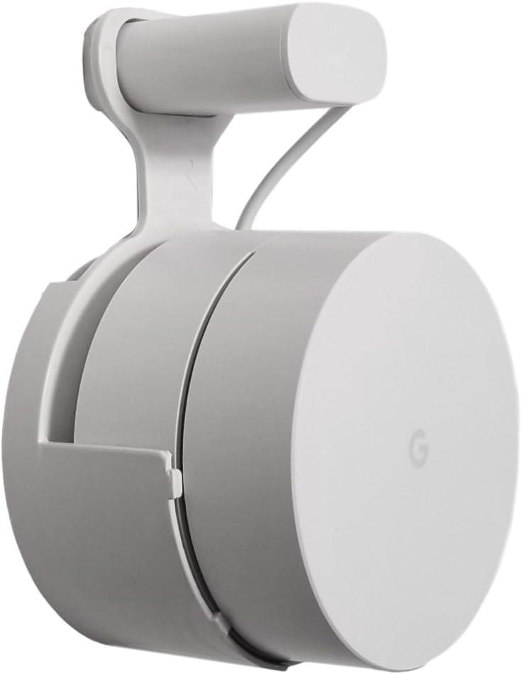 Dot Genie Google WiFi [Old Rectangular Plug  NOT Current Round Plug] Outlet Holder Mount Stand: No Messy Screws! (1-Pack) (White)