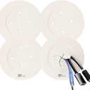 Wire Hiders for TV on Wall, 3in Off White in Wall Cable Management Kit, YCLYC Cable Hider Wall Grommets for Cables, Wire Hider Wall to Install Includes 4 Pass Brackets and 1 Hole Saw Drill