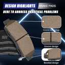 D787/D1506 Front Ceramic Brake Pads for Honda Accord EX/EX-L 2010-2012, for Acura TSX 2011-2014