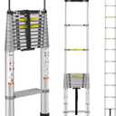 VEVOR Telescoping Ladder, 15 FT Aluminum Collapsible Extension Ladder, 400 LBS Capacity with Non-Slip Feet, Portable Multi-Purpose Compact Ladder for Home, RV, Loft, ANSI Liste