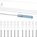 12-Inch Clear Acrylic Vinyl Record Shelf Wall Mount, 8-Pack Floating Album Display for Vinyl Records, Books, and Dcor  Perfect for Living Room, Bedroom, Bathroom, or Kitchen,