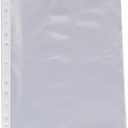 Clear Sheet Protectors, 100 Pieces per Set, Size 235mm x 305mm (9.25in × 12in), 11-Hole Punched for Ring Binders, Document Storage