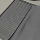 Silicone Coffee Mat, 24'' x 16'' Bar Mat with Detachable Dish Drying Mat for Countertops, Fits Under Coffee Maker, Machine, Espresso Machine, Dish Rack (Gray)