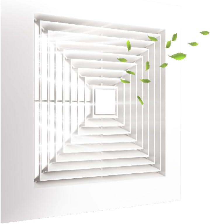 Bathroom Exhaust Fan Cover with Spring,10INCH Grille Bathroom Fan Cover Replacements, White ABS Plastic Cover Square Ceiling or Wall-Mount Exhaust Fan,Air Diffuser