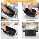 3.6QT Oval Dutch Oven for Bread Baking - Pre-Seasoned Cast Iron Sourdough Bread Pan with Lid