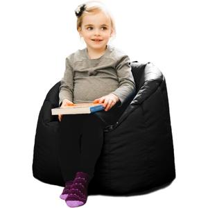Big Joe Milano Kid's Smartmax Black Beanbag Chair