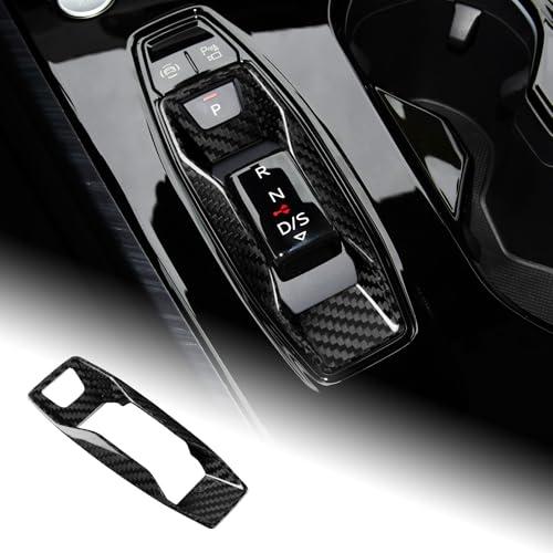 AIRSPEED Hard Carbon Fiber for Audi 2025 A3 A5 A6 Q5 Q6 SQ5 SQ6 RS3, 2024 2025 Q4 e-tron Car Gear Shift Panel Cover Center Console Gearbox Panel Interior Trim Accessories, Black