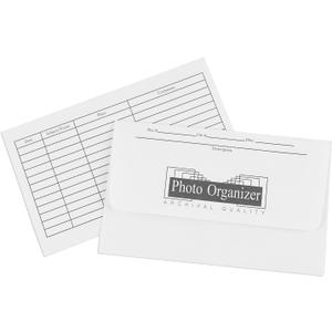 Lineco, Photo File Envelopes 4X6 Inch, Acid-Free Picture Organizer, White Archival Photograph Collection for Postcards, Greeting Cards (25/Pack, 2 Packs)