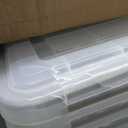 IRIS USA WeatherPro 19 Qt Storage Bins with Lids, 6 Pack, BPA-Free Plastic Gasket Box with Tight Latch and Seal, Stackable Nestable Tote Tub - Clear/Black