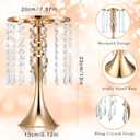Unittype 12 Pcs Wedding Centerpieces for Tables 13 Inch Tall Crystal Flower Stand Floral Vases for Tabletop Flower Arrangement Stand Anniversary Baptism Party Reception Mother's Day Decor (Gold)