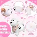 2 Pack Bouncy Animal Dog Hopper Inflatable Bouncing Horse Hopper Toys Jumping Ride on Hopping Bounce with Pump Rubber Bouncing Animal Gift for Boys Girls(White, Pink,Classic Style)
