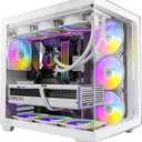 Antec C5 ARGB White, Mid-Tower ATX PC Case, Seamless Tempered Glass Front & Side Panels, 7120mm ARGB PWM Fans Included, Supports Up to 10 Fans, 360mm Radiator Support, Type-C 3.2 Gen 2