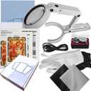 Flinduy Gem Mint Card Grading Tool for Pokemon - Card Centering Grading Tool Cleaning Tool Kit,Detailed Inspection Tools Set with LED