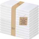 Urban Villa Cloth Napkins White Dinner Napkins Set of 12 (18X18 Inches) 100% Cotton Absorbent Washable Durable Reusable Ideal for Hotel Collection Farmhouse Party Thanksgiving Fall Dinner Napkins