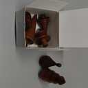 Namalu 6 Pcs Mini Wooden Christmas Trees for Crafts Farmhouse Wood Christmas Trees Small Figurines Vintage Tiny Xmas Table Centerpiece Rustic Unfinished Tabletop for DIY Craft Art Decoration(Brown)