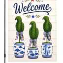 12x18 Inch Topiary Chinoiserie Eagle Garden Flag Double Sided Outdoor Welcome Yard Decor For Porch Patio Lawn Farmhouse Home Flag