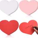36 Pcs Large Valentines Day Heart Cutouts Paper Hearts Shape Cut-Outs Red Pink White Heart Cutouts Decorations for DIY Valentines Day Craft Love and Peace School Craft Projects,9.84x7.87 Inch