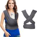 Dog Sling Carriers, Cat Wrap Carrier Chest, Front Facing Dog Sling, Hands Free, Size Adjustable, Soft Cotton, Swaddle Bag for Outdoor(Grey) 9.45"L x 7.48"W x 2.36"H