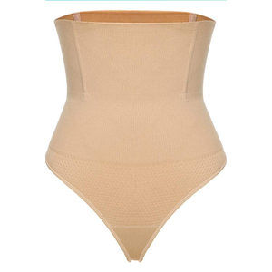 High Waist Thong Panty Shaper Butt Lifter Tummy Seamless G-String Briefs Slimming Underwear Sexy Underpants Shapewear, Size L