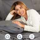 Extra Deep King Fitted Sheet - Hotel Luxury Single Fitted Sheet Only - Easily Fits 18 inch to 24 inch Mattress - Ultra Soft, Wrinkle & Fade Free w/Extra Deep Pockets - Breathable & Comfy - Dark Grey