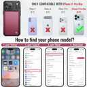 Vinich for iPhone 17 Pro Max Wallet Case with Card Holder, RFID Blocking Credit Slots Kickstand Shockproof Phone Cover Fit for iPhone 17 Pro Max 6.9" Wine Red