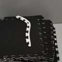 Interlocking Carpet Shaggy Soft EVA Foam Mats Fluffy Area Rugs Protective Floor Tiles Exercise Play Mat for Children Kids Room Home Parlor Bedroom 12 pcs (Black)