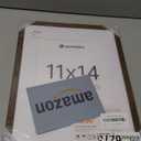 Upsimples 11x14 Picture Frame, Natural Solid Wooden Picture Frames, Display 8x10 with Mat or 11 x 14 Without, Vertical or Horizontal Wall Hanging, 1 Pack, Brown