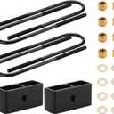 2'' Rear Lift Block Leveling Lift Kits Fit for Ford F250 Super Duty 1999-2022, F350 Super Duty 1999-2022, Excursion 2WD 4WD 2000-2005 with Extra Long Square Leaf Spring U Bolts