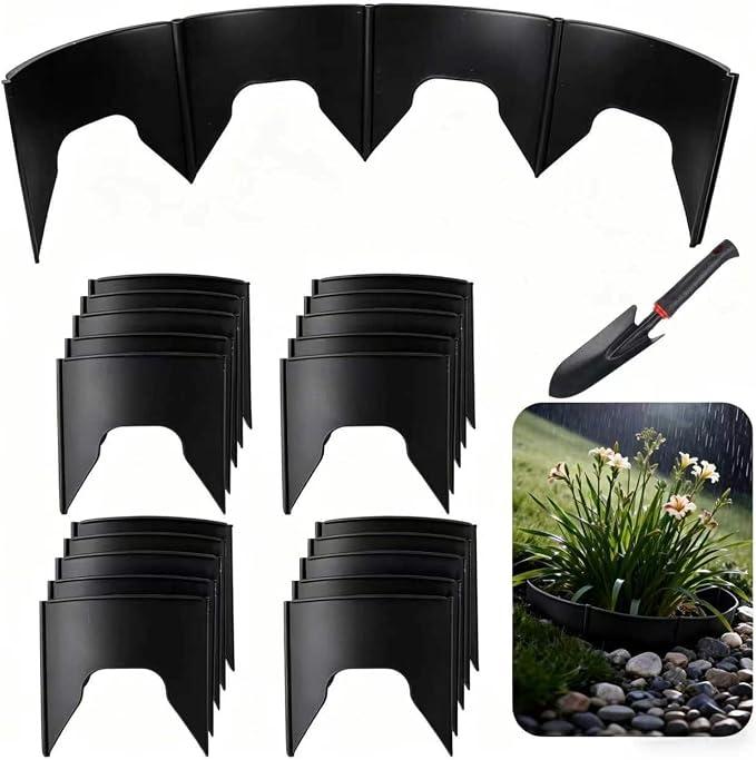 5Pack Adjustable Slope Planters 20Pcs 6Inch Spliceable Round Edgings
With Shovel, Erosion Control, Adjustable Plastic Raised Garden Bed, Terracing Kit for Slope Gardening