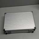 Security Lock Boxes - 14.2 x 9.4 x 4.5 Inch Medium, Portable Locking Storage Totes with Dual Combination Locks, Medicine Lock Box, Lock Boxes for Personal Items, Cash & Briefcase - Silver