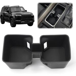Center Console Cup Holder Compatible with 2024 2025 Lexus GX 550 Accessories,Cup Holder Insert Protection Pad Center Console Organizer Interior Non-Slip Silicone Mat, (Black)
