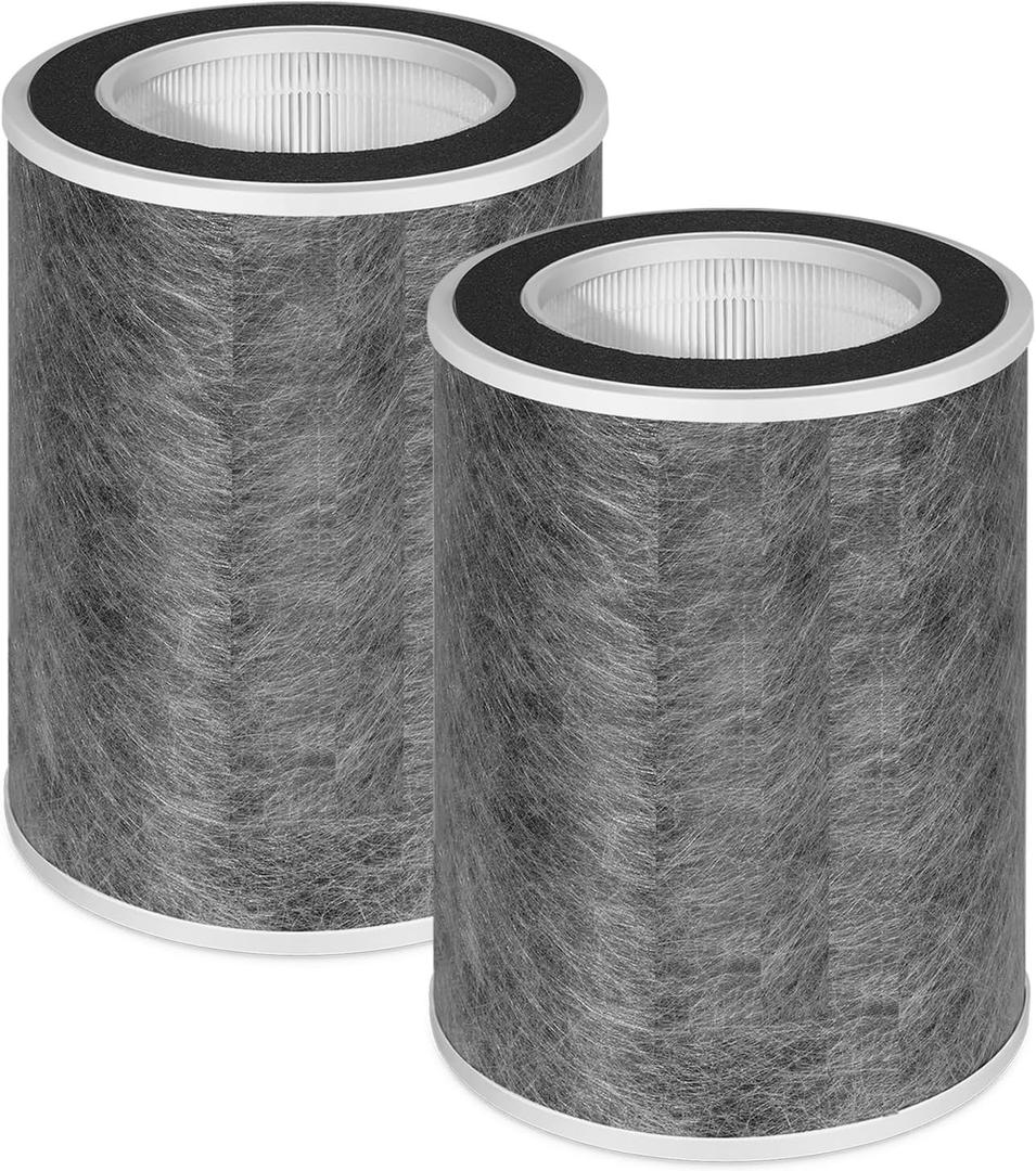 2PACK HP202 Filter Replacement Compatible with shark HP201,HP202,HP301,HP302,HC501,HC502 Air Purifier Filter,Hc501 Replacement Filter Parts coding Part HE2FKBASMB, HE2FKBAS, HE2FKPET, HE2FKPRO(2PACK)