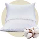 CoolShields Premium 100% Cotton Waterproof Pillow Protectors with Zipper, Breathable & Noiseless, Hypoallergenic Soft Skin-Friendly Surface for All-Night Comfort, King Size - 20x36 (2 Pack)