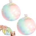 2 PCS Wax Cracking Squishies, Crispy Stress Balls, Snowball Crunch Squishies, Soft Gel Fidget Tool with Crackable Textures, Wax Squishie for Stress Relief and Focus Improvement