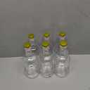 Clear Glass Bottles 12 oz - 375ml [Pack of 6] for Wine Beverages Drinks Oil Vinegar Kombucha Beer Water Soda with Cork Stopper Airtight Lid