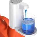 Electric Laundry Detergent Dispenser Pump, One-Press 15-75ml, Fast Dispense from-Large-Container, Rechargeable 2Ah, No-Spill, for Liquid Soap, Fabric Softener, Laundry Room Organization (White)